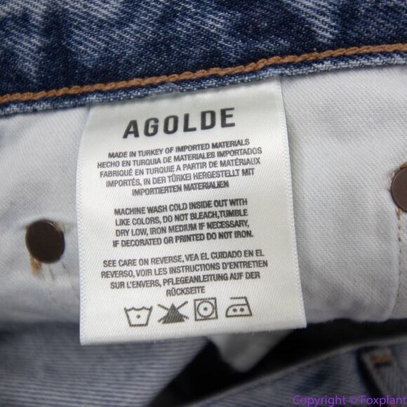 NEW AGOLDE Riley High Rise Cropped Straight Fit Jeans in Emulsion wash, 31 - Picture 9 of 11